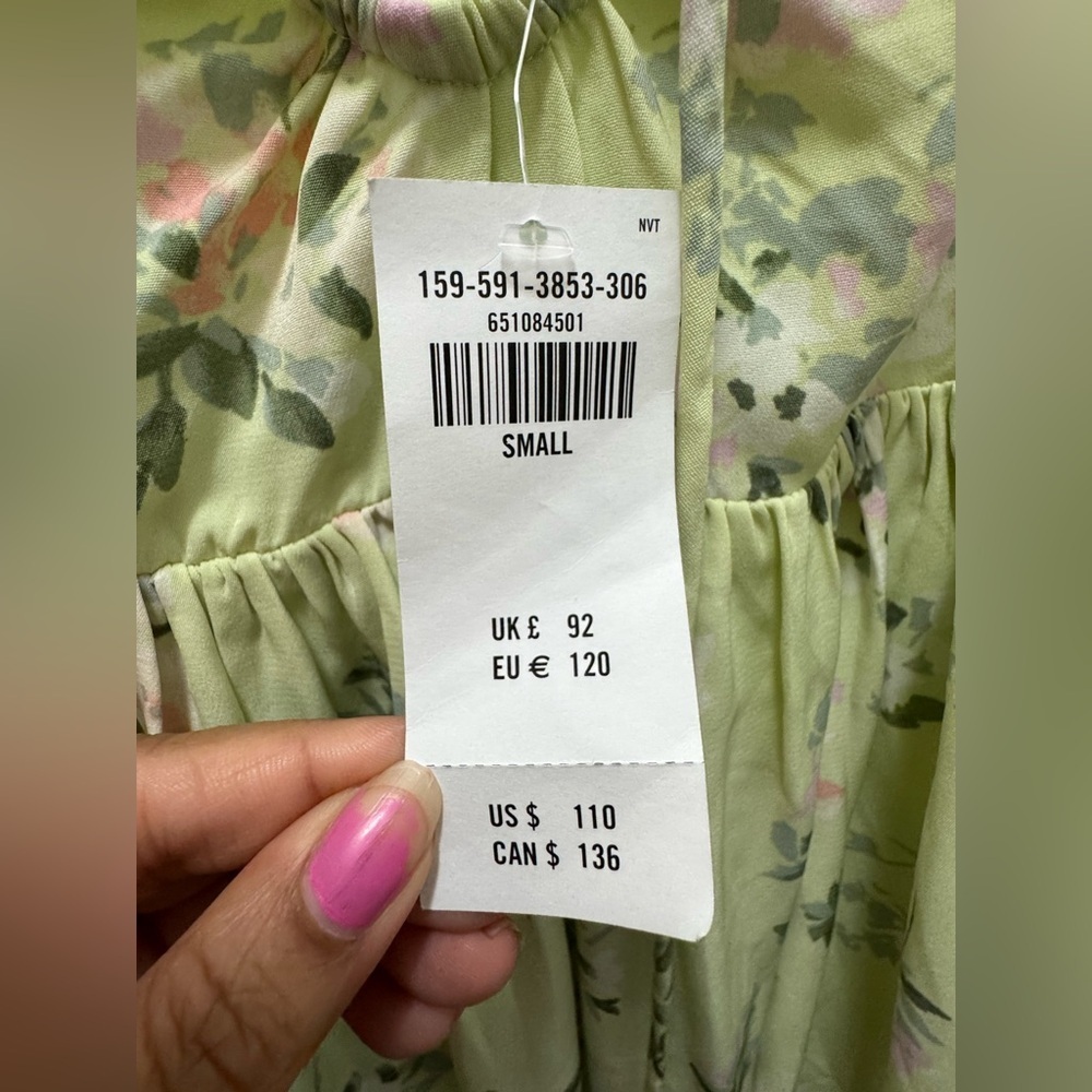 NWT Strappy Flirty Mini Dress Abercrombie - flowy floral baby doll dress small - Picture 7 of 10